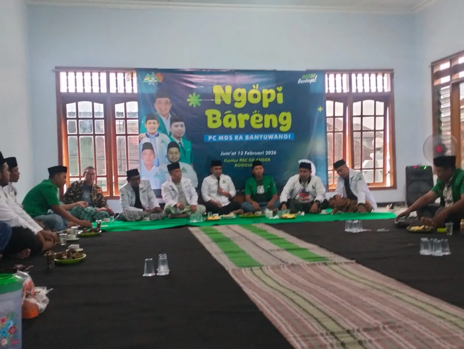 NGOPI BARENG PC MDS RA BANYUWANGI, PAC ANSOR ROGOJAMPI PERKUAT AKIDAH DAN KONSOLIDASI RANTING