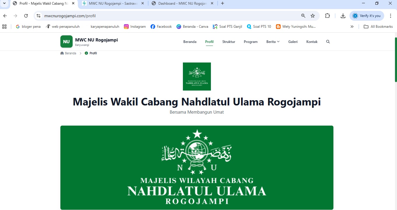 Program Website MWC NU Rogojampi